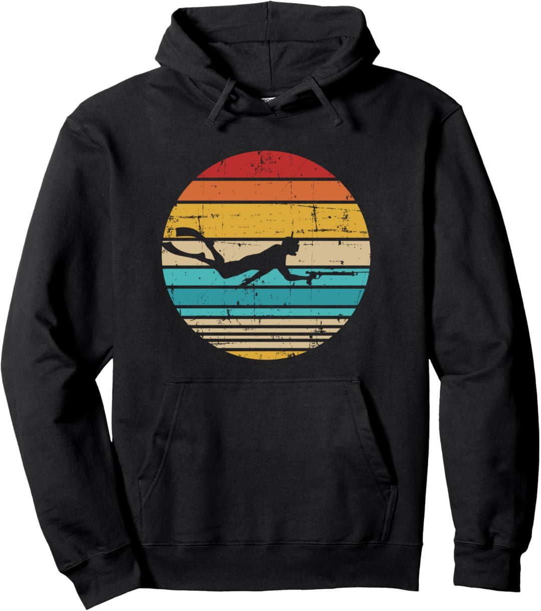 Speerfischen vintage retro Pullover Hoodie