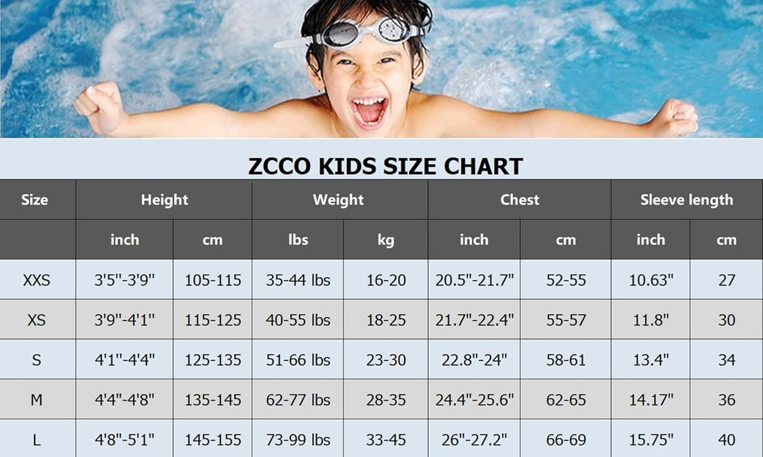 ZCCO Kids Neoprenanzug, 2,5 mm Neopren-Thermo-Badeanzug, Jugend-Badeanzug für Jungen und Mädchen Wär
