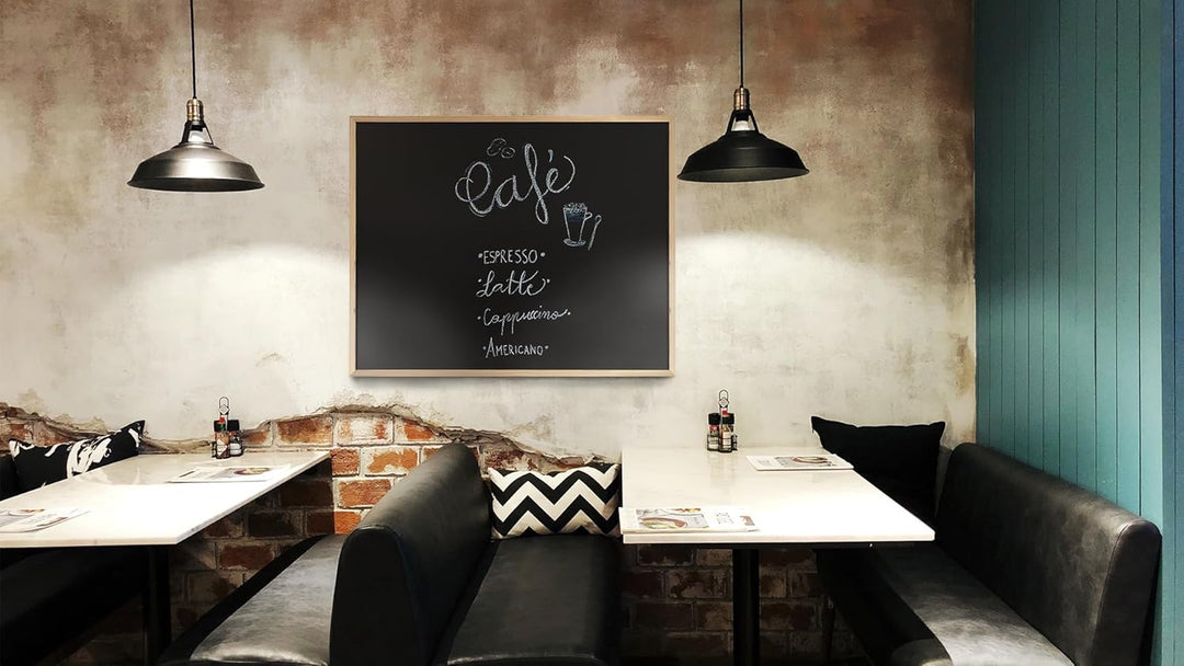 ALLboards Schwarze Kreidetafel 100x80 cm, ECO-Holzrahmen, Schwarz, Schreibtafel, Schreibtafel zum Au