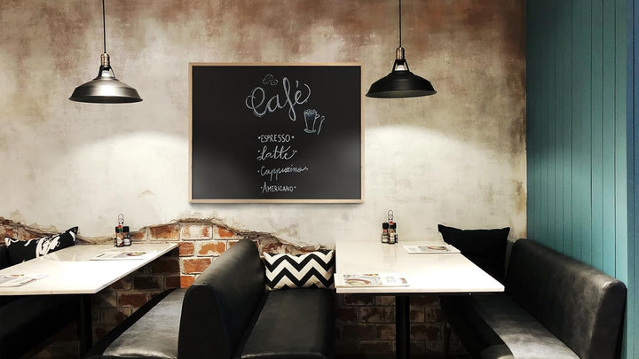 ALLboards Schwarze Kreidetafel 100x80 cm, ECO-Holzrahmen, Schwarz, Schreibtafel, Schreibtafel zum Au