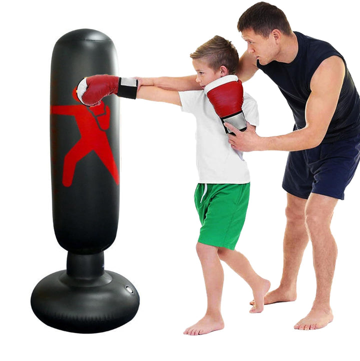 Freistehende Boxsäcke für Kinder/Erwachsene,Boxsack gefüllt160 cm für Boxen/Kickboxen,Standboxsäcke