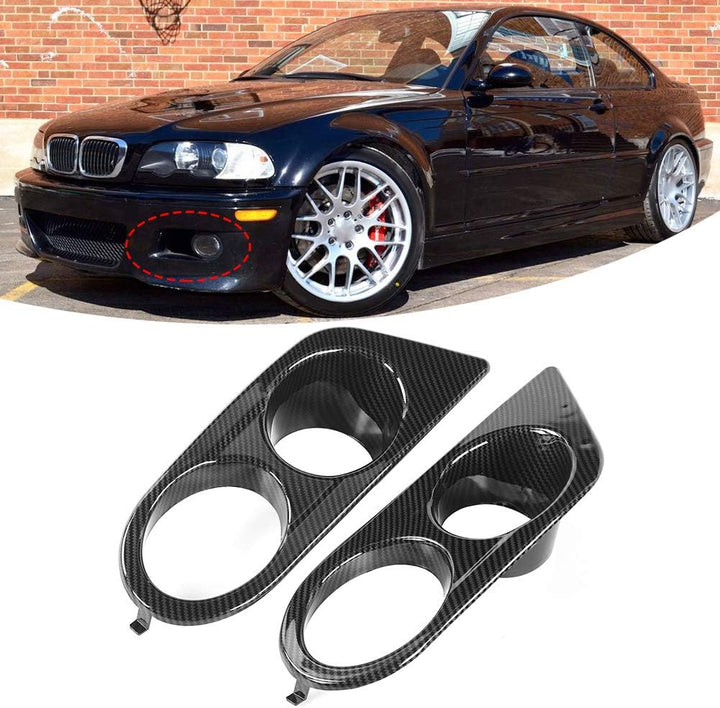 Tomantery Guard Modified Nebelscheinwerfer Abdeckung Stossfängerabdeckung für E46 M3 Glossy Black(Ca