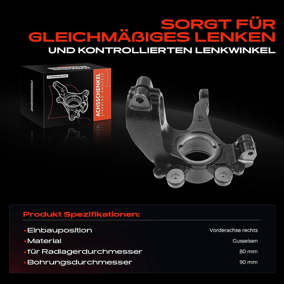 Frankberg Achsschenkel Radaufhängung Vorne Rechts Kompatibel mit 3 BL Schrägheck Stufenheck 1.6L-2.5