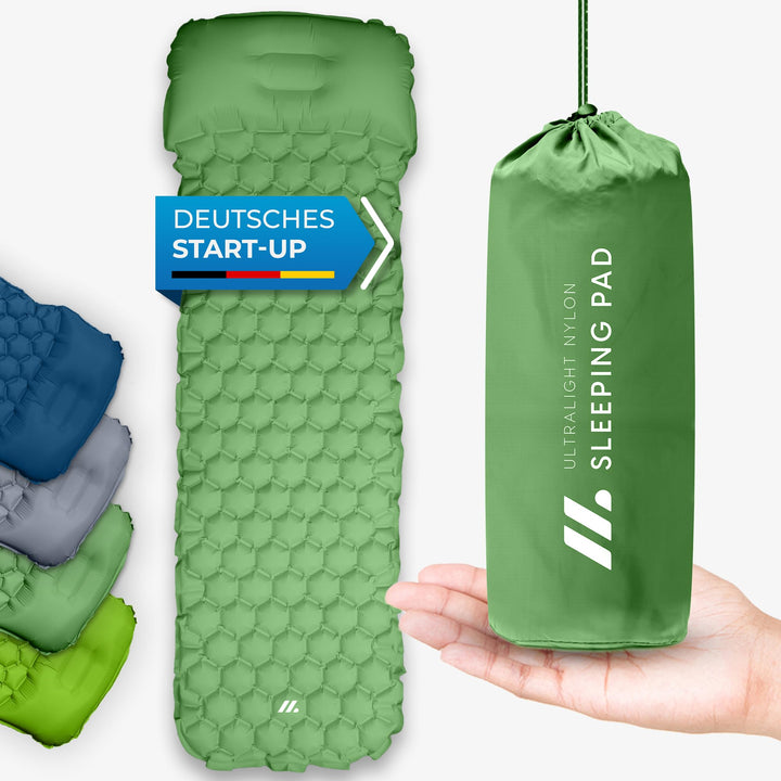 NORDMUT® Isomatte Outdoor [mit Reparaturset] Isomatte Camping | Isomatte Ultraleicht für Wandern, Ou