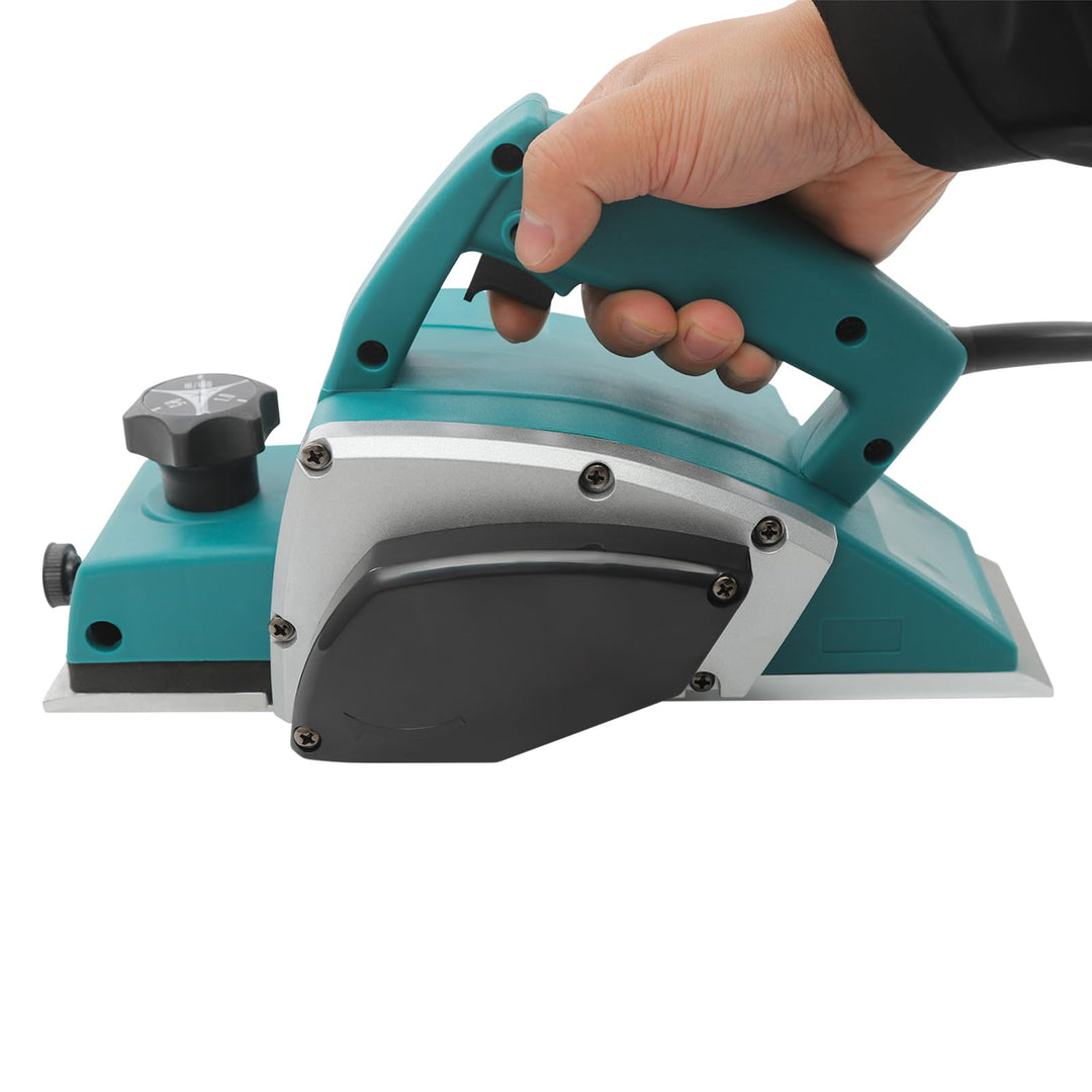 Elektrohobel, 600W Hobelmaschine, Handhobel Elektrisch, Holzdickenhobel, Einstellbarer Geschwindigke