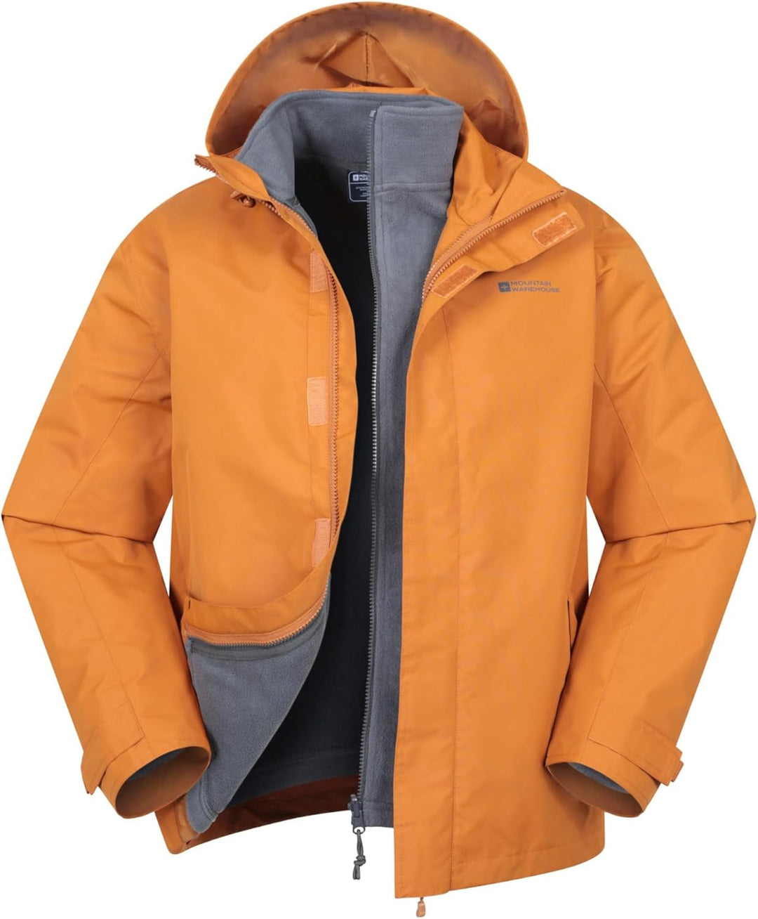 Mountain Warehouse Fell 3-in-1 Herren-Outdoor-Jacke - wasserdichte, atmungsaktive Regenjacke für Her