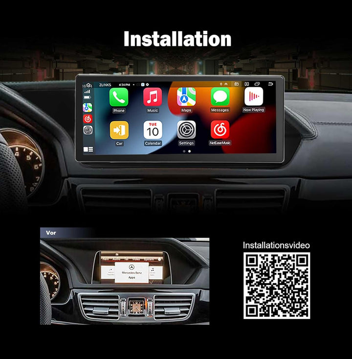 Erisin 10,25 Zoll 4GB+64GB Android 12 Autoradio Bluetooth IPS Bildschirm GPS Navi für Mercedes Benz