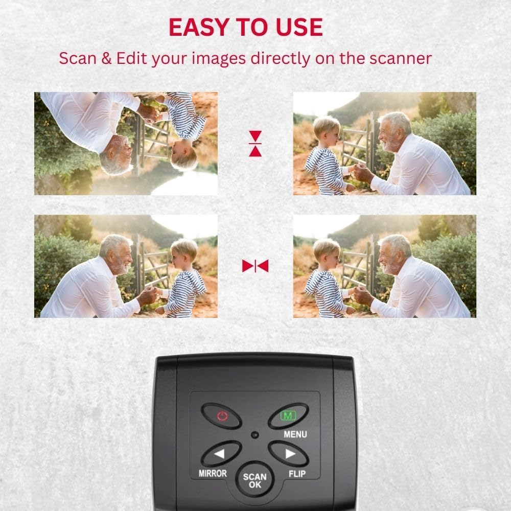 AgfaPhoto Photo-Realiview AFS100 – Digitaler Film-Scanner 35 mm/135 und Dias (10 MP, LCD-Bildschirm,