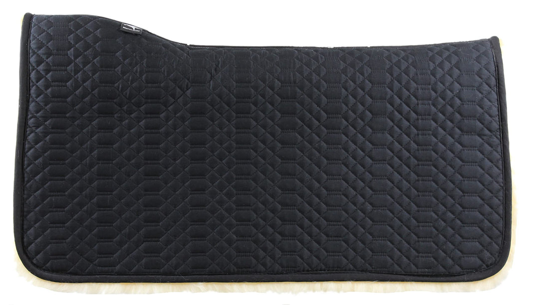 Engel Reitsport Lammfell Western Squarepad WPAD1 Stoff schwarz schwarz-med., schwarz-med.