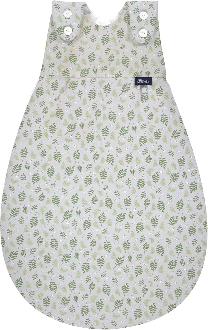 Alvi Baby Mäxchen Aussensack drifting leaves/Ganzjahresschlafsack mitwachsend/Babyschlafsack grössen