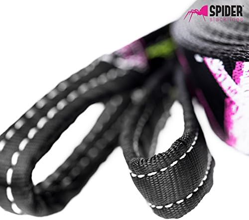 SPIDER SLACKLINE TKS03 - Slackline Kit Trick line - Workout und Gleichgewichtstraining, Freestyle -