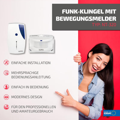 Funk-klingel mit bewegungsmelder NT-320 Sundi Zamel