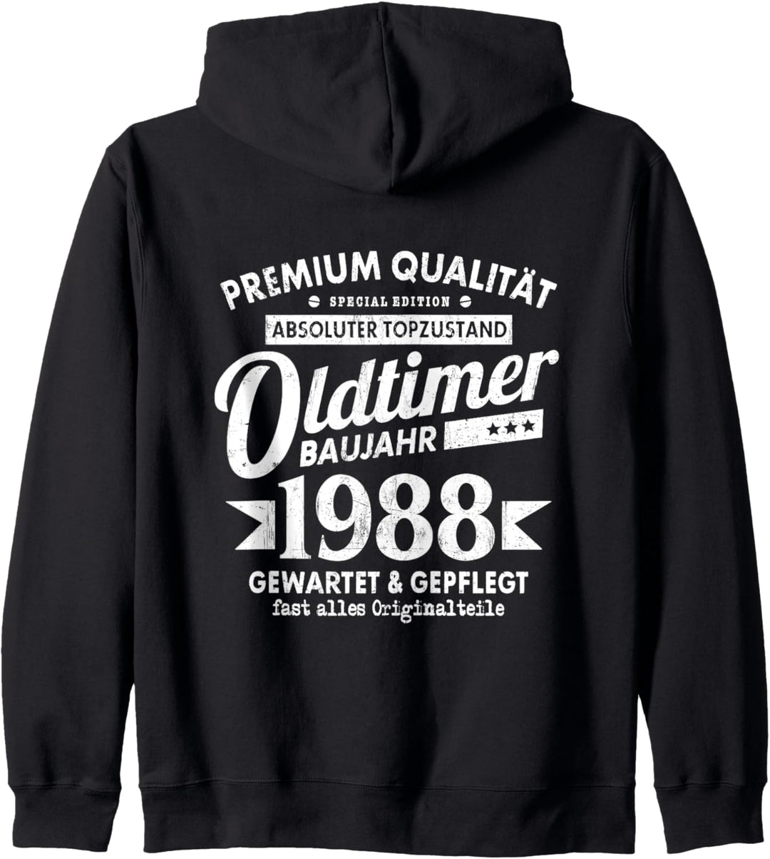 Vintage Oldtimer Baujahr 1988 Gewartet Gepflegt Geburtstag Kapuzenjacke