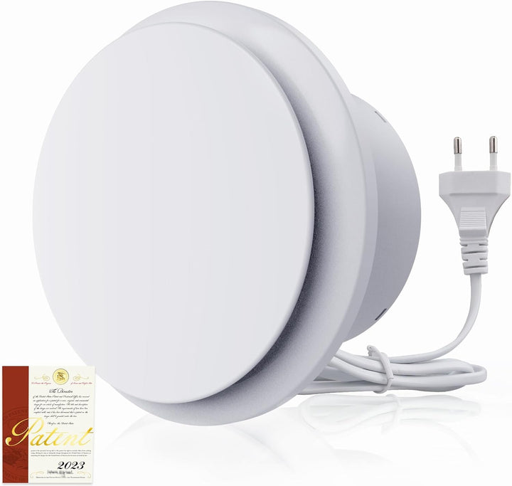 SBONNI Badlüfter 100mm, 12W Leiser Abluftventilator, 130m³/h Starker Lüftung Wandventilator, Geräusc