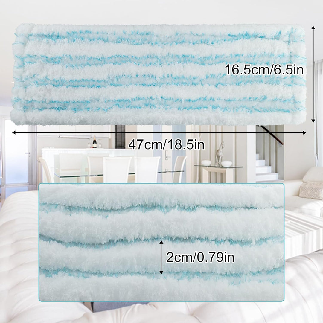 4 Ersatz-Wischbezüge für Leifheit Profi XL Micro Duo/Cotton Plus, Bodenwischer Ersatzbezug für leifh