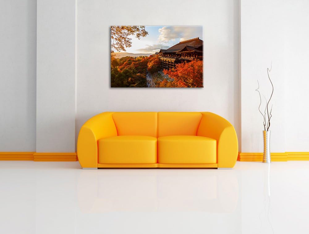 Majestätisches Japanisches Gebäude, Bild auf Leinwand, XXL riesige Bilder fertig gerahmt mit Keilrah