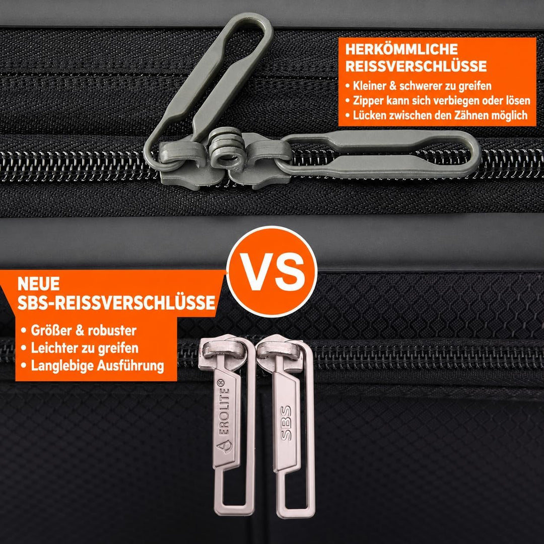 Aerolite 56x45x25 Trolley Koffer easyJet, British Airways, Jet2, Wizz Air Maximum Höchstbetrag 2 Rol