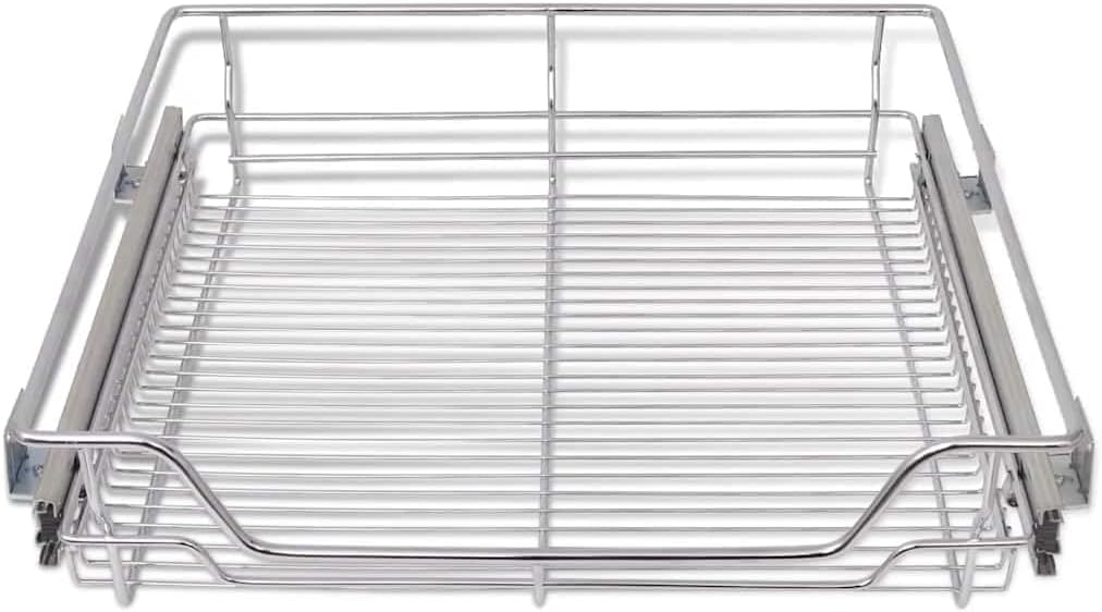 vidaXL 2X Einbauschublade 60cm Teleskopschublade Korbauszug Küchenschrank 600 mm, 600 mm