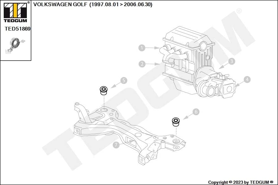 TEDGUM TED51869 ANTRIEBSWELLENSTÜTZE (SATZ)