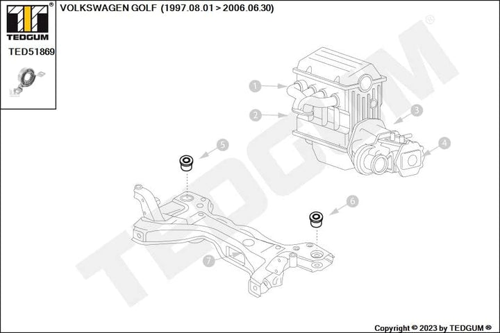 TEDGUM TED51869 ANTRIEBSWELLENSTÜTZE (SATZ)