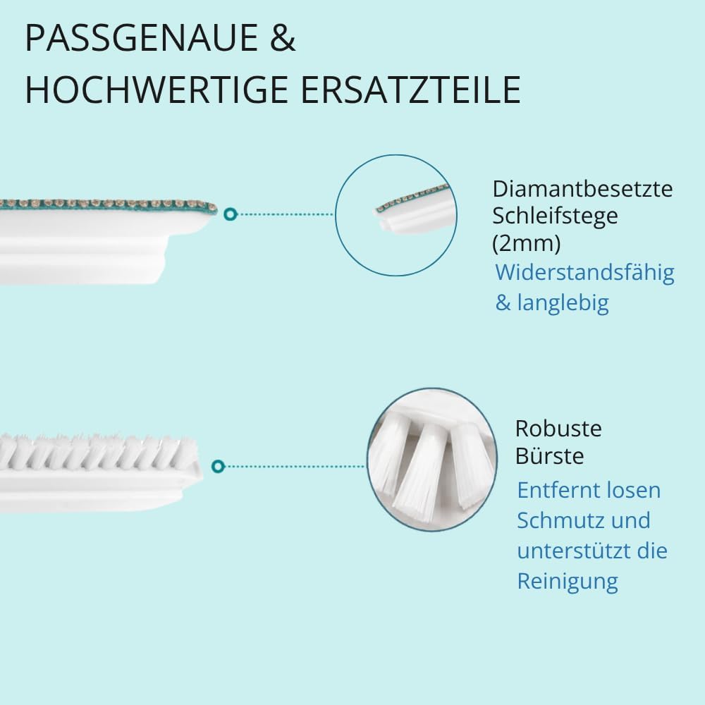 Fugentorpedo Ersatz-Set 2 mm – 2 Diamant-Schleifstege + 1 Fugenbürste – Nachfüllset für schmale zeme