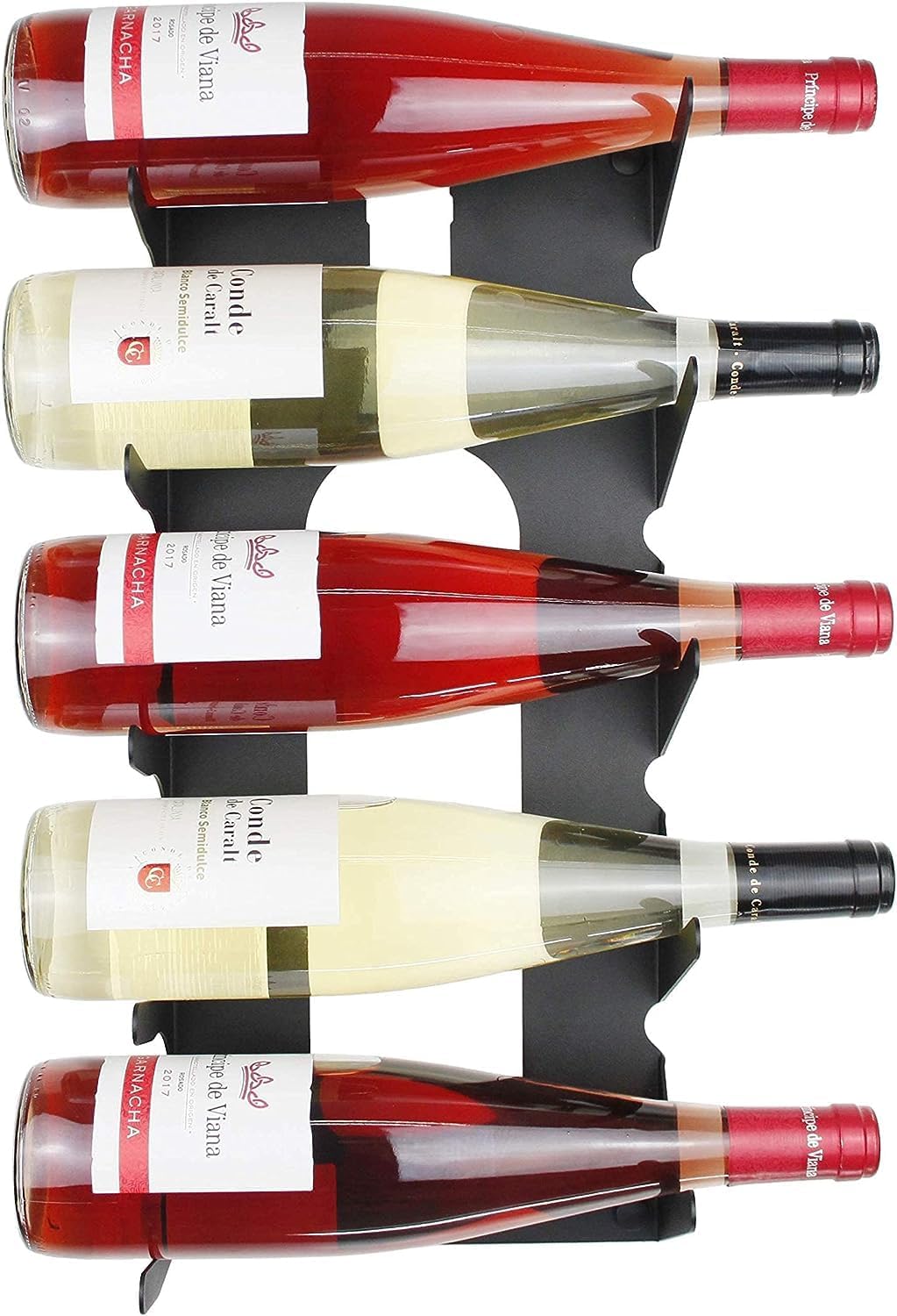 etterr Weinregale aus Stahl für alle Weinsorten, mit Wandankern und Verkleidung. (Weiss)