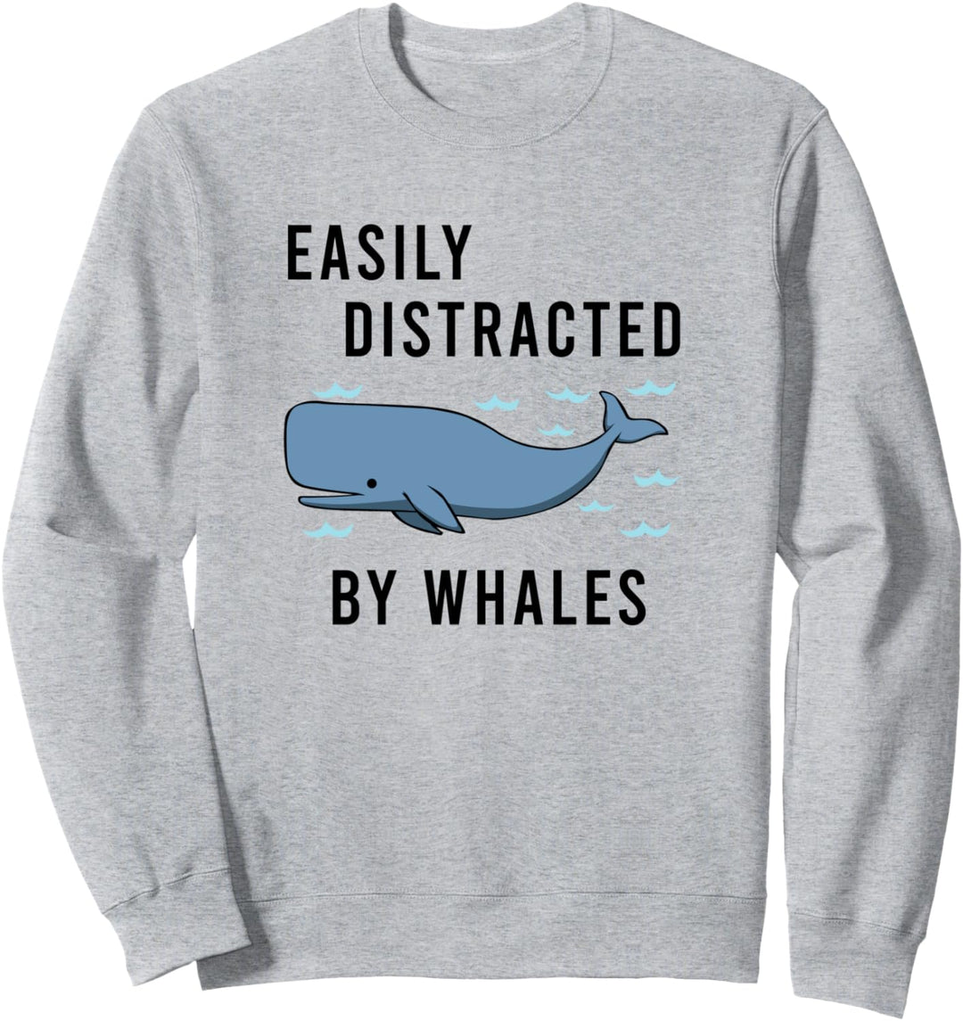 Abgelenkt von Walen Ozean Tier Natur Sweatshirt