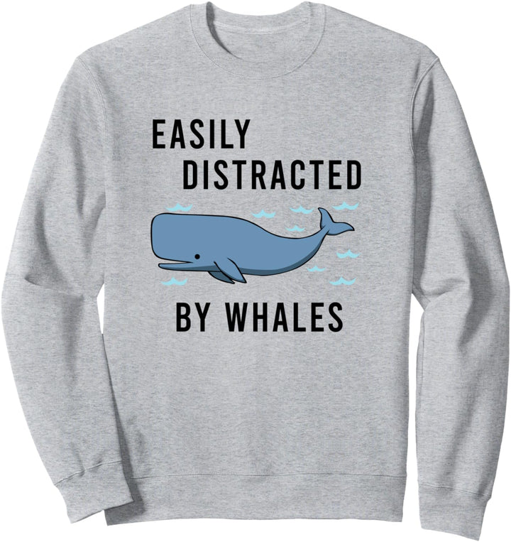 Abgelenkt von Walen Ozean Tier Natur Sweatshirt