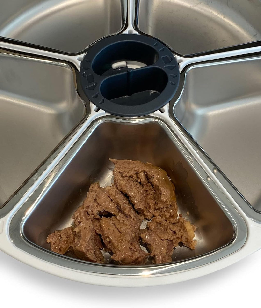 Closer Pets Five-Meal Automatischer Futternapf mit Edelstahl-Einsätzen und Kühlakkus (C500) 5 Meal F