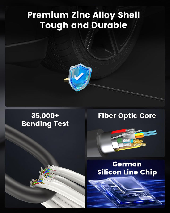 16K Glasfaser DisplayPort 2.1 Kabel 5M, DP 2.1 Kabel [16K@30Hz, 8K@60Hz, 4K@240Hz] 40Gbps Display Po