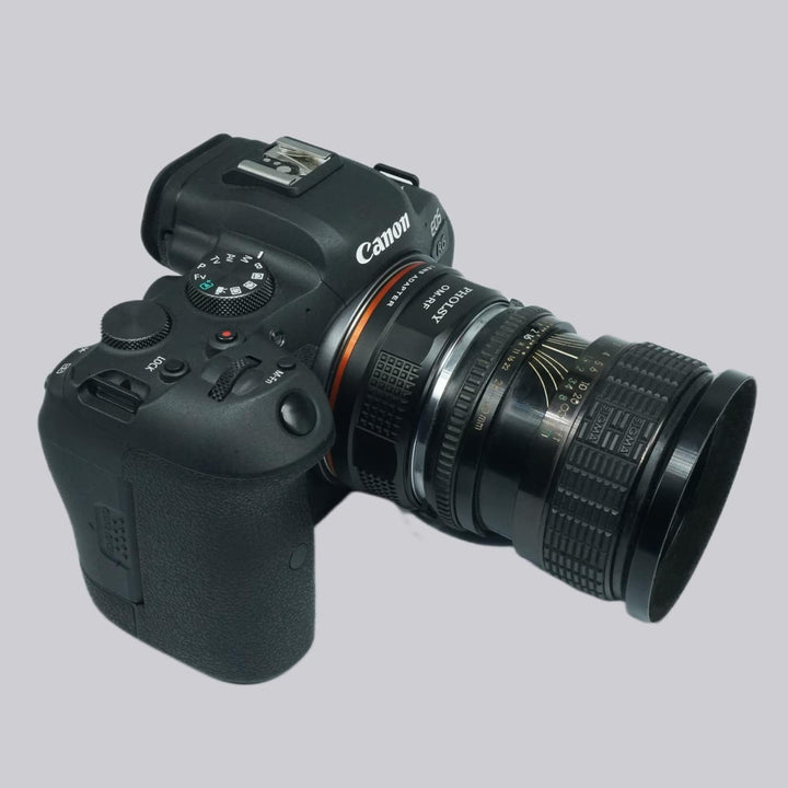 PHOLSY Objektivadapter Manueller Fokus Kompatibel mit Olympus Zuiko OM Mount Objektiv auf Canon EOS
