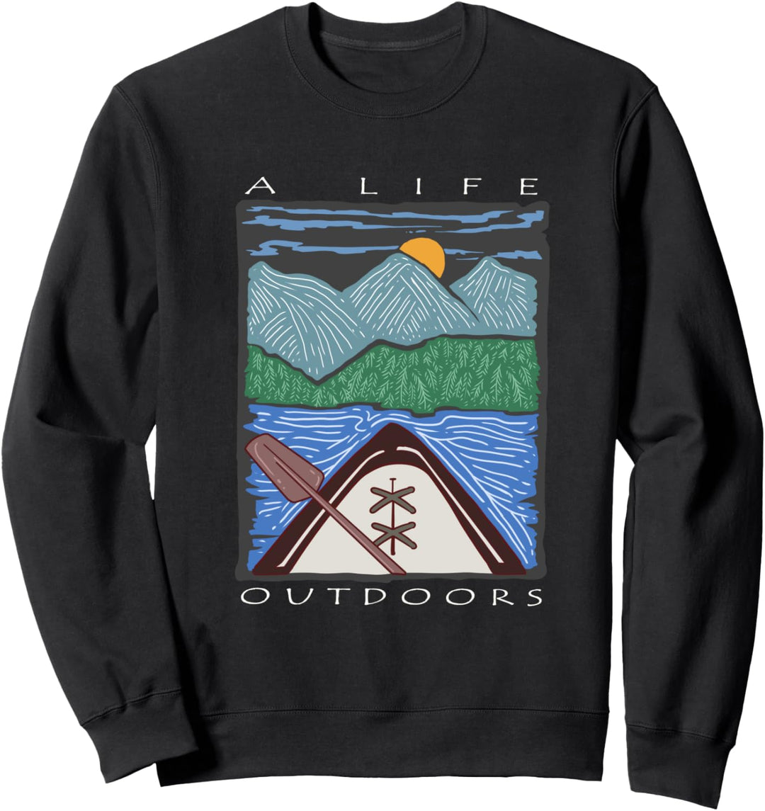 Kajak Geschenk Ein Leben im Freien Kajak Sweatshirt