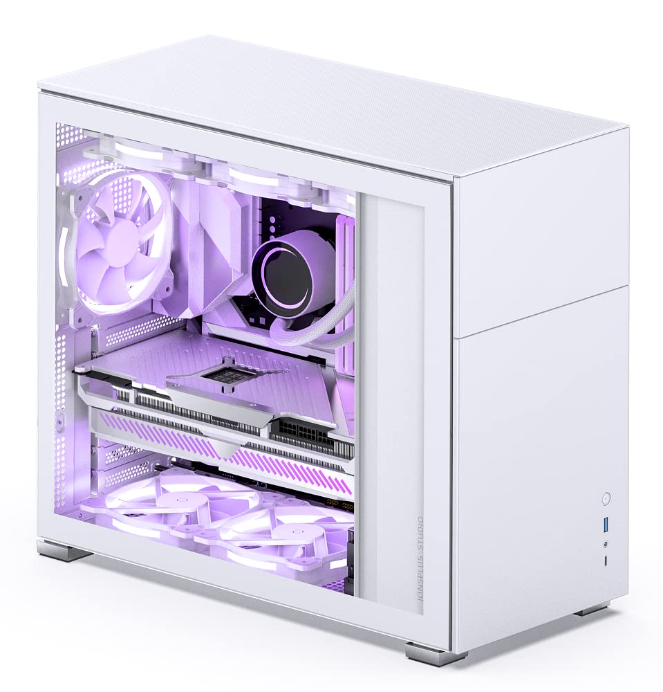 Jonsbo D41 ATX Gehäuse, Tempered Glass - weiss