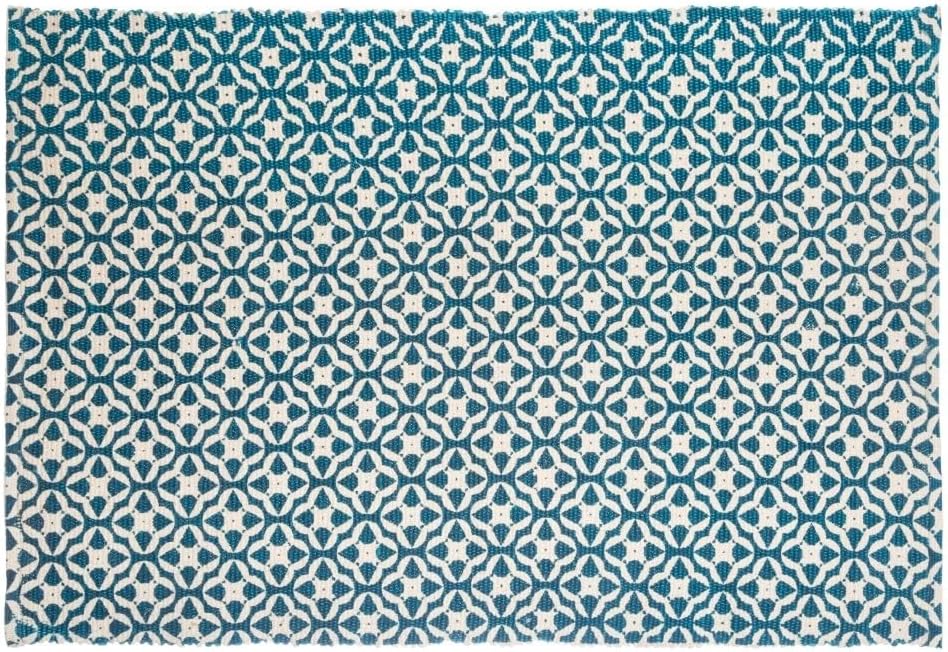 JJA Teppich aus Baumwolle, Bedruckt, 90 x 60 – 6 Verschiedene Modelle, Blau