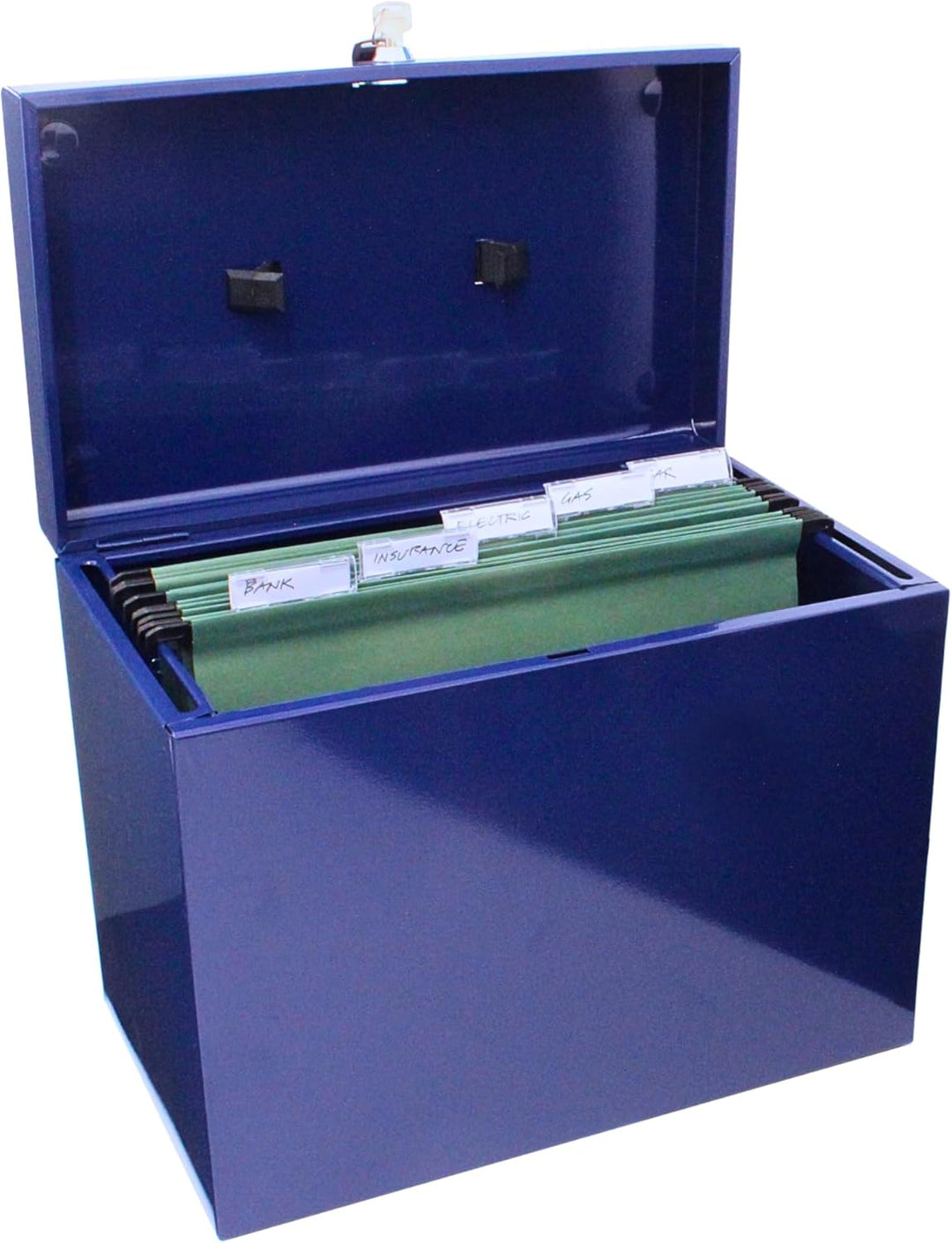 Ablagebox / Hängemappenbox (aus Metall, A4) blau Blau Einzelbett, Blau Einzelbett