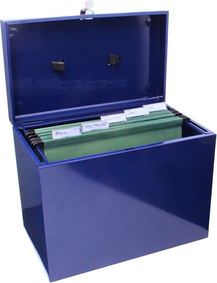 Ablagebox / Hängemappenbox (aus Metall, A4) blau Blau Einzelbett, Blau Einzelbett
