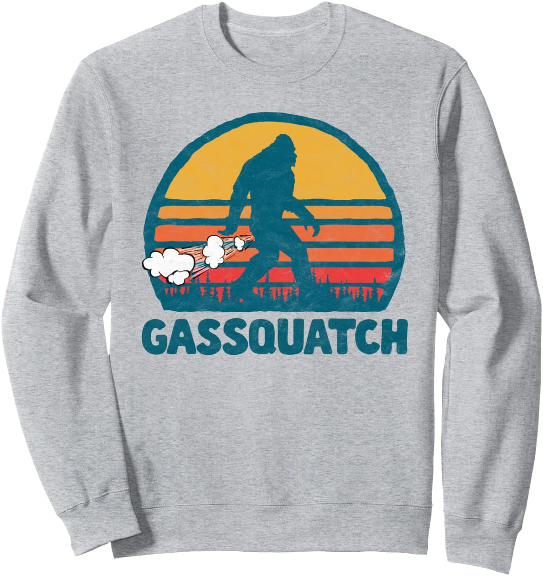 Gassquatch! Funny Farting Bigfoot Retro Fart Sweatshirt