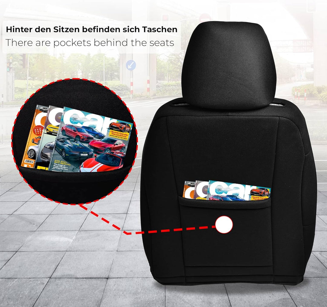 BREMER SITZBEZÜGE Mass Sitzbezüge Schonbezüge für Mercedes GLK X204 TK609 TK609 - Dunkelgrau / Schwa
