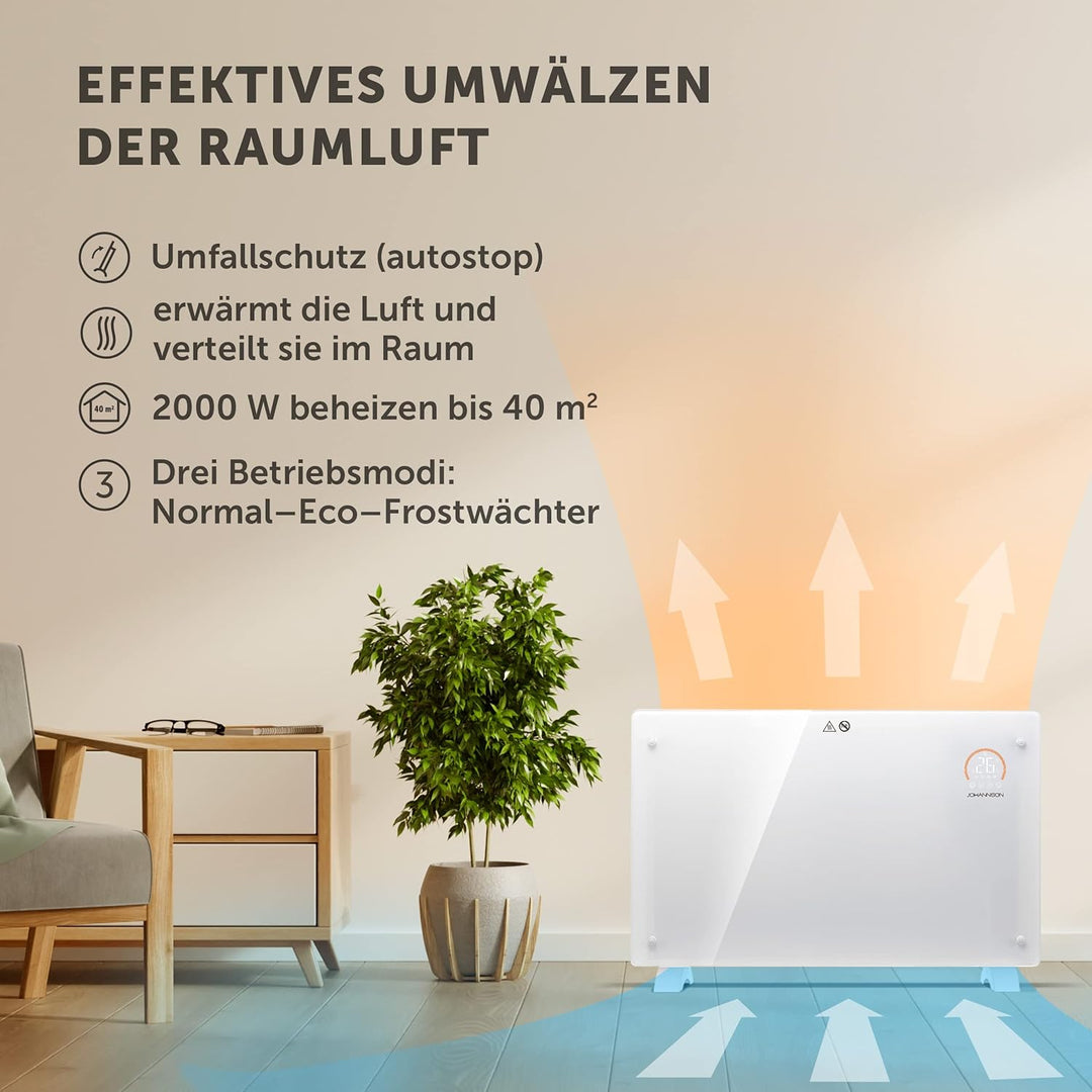 Elektroheizung mit Thermostat Aurora | Smart Home Heizung | Heizung elektrisch energiesparend | Elek