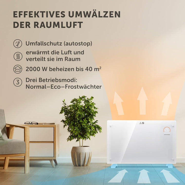 Elektroheizung mit Thermostat Aurora | Smart Home Heizung | Heizung elektrisch energiesparend | Elek