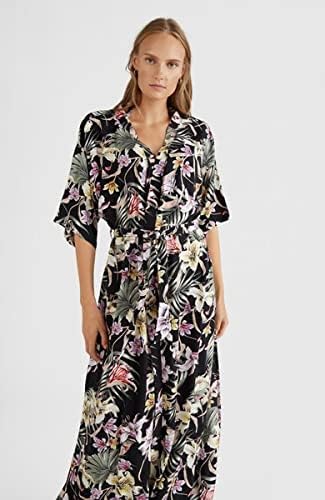O'Neill Damen Kimono Mix Match Lssiges Kleid S/M 39010 Schwarz Ao, S/M 39010 Schwarz Ao