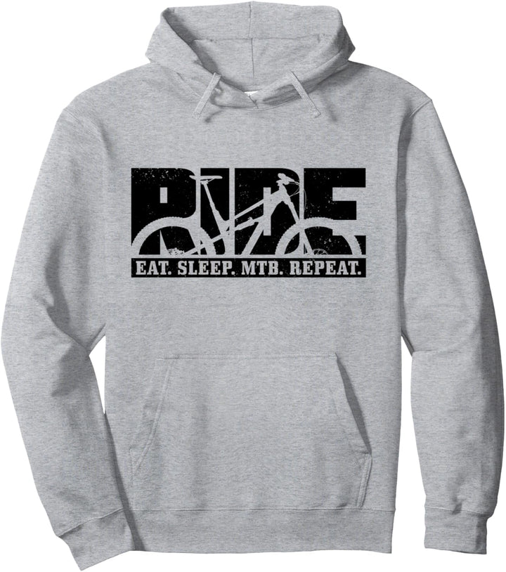 Mountainbike Eat Sleep MTB Repeat Downhill Biking Geschenk Pullover Hoodie