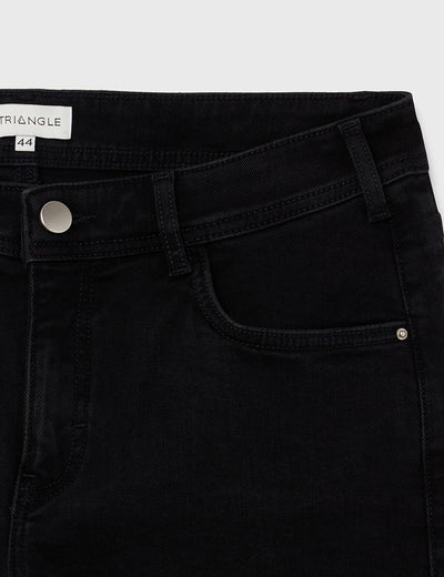 TRIANGLE Damen Jeans, Schwarz, 44W / 30L EU