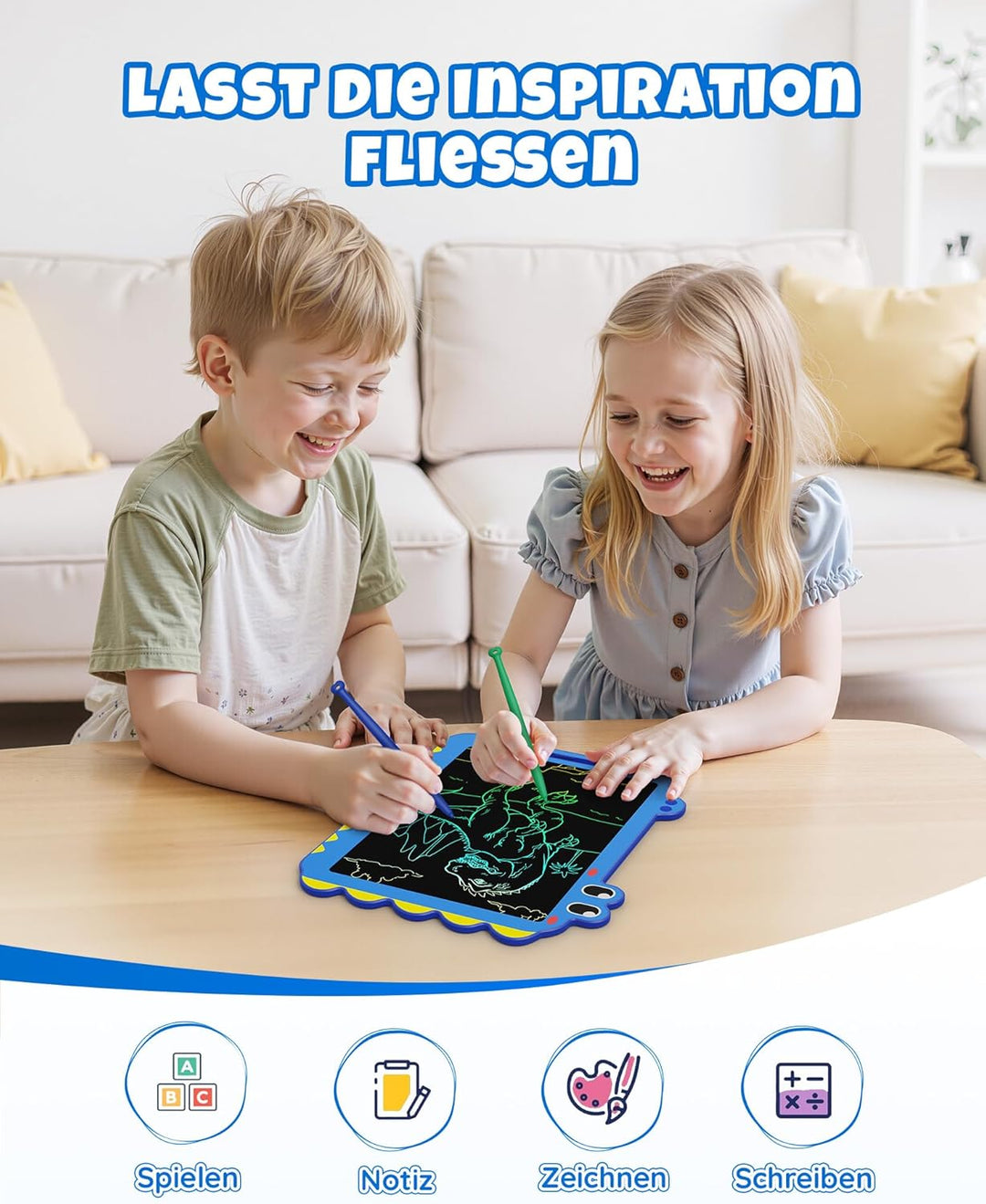 ORSEN LCD Schreibtafel Spielzeug ab 3 4 5 6 7 8 Jahre alt Junge Mädchen, 12 Zoll Bildschirm Zeichenb
