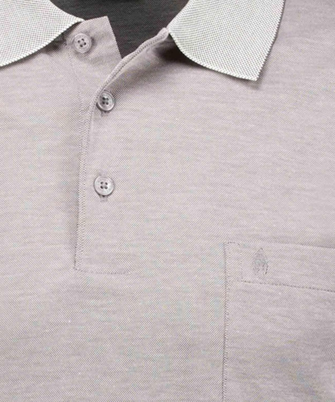 Ragman Herren-Poloshirt, Silbergrau, S