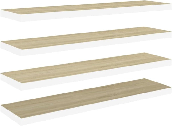 4 STK. 120x23,5x3,8 cm Floating Wall Shelf Schweberegal Hängeregal Regale Wandregale Regalboden Rega