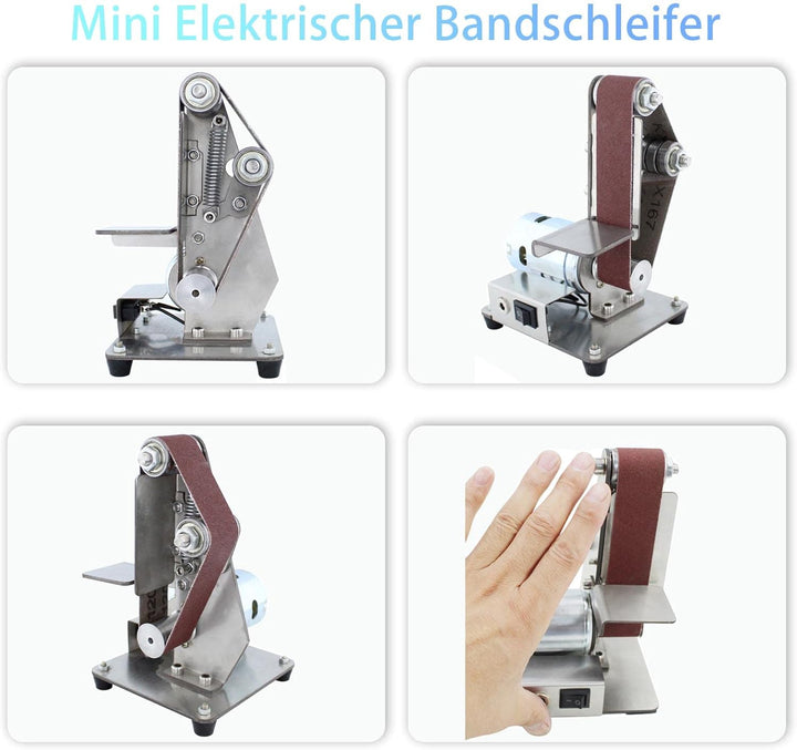 Memows 300W Mini Elektrischer Bandschleifer, DIY Polierschleifmaschine, Multifunktionaler Benchtop V