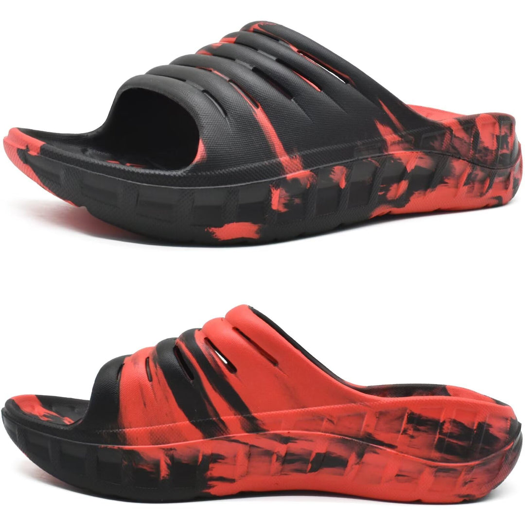 KuaiLu Recovery Sandalen Herren mit Bequeme Plantarfasziitis Arch Support, Orthopädische Männer Leic