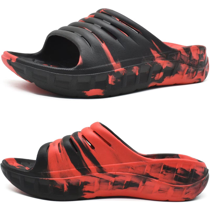 KuaiLu Recovery Sandalen Herren mit Bequeme Plantarfasziitis Arch Support, Orthopädische Männer Leic