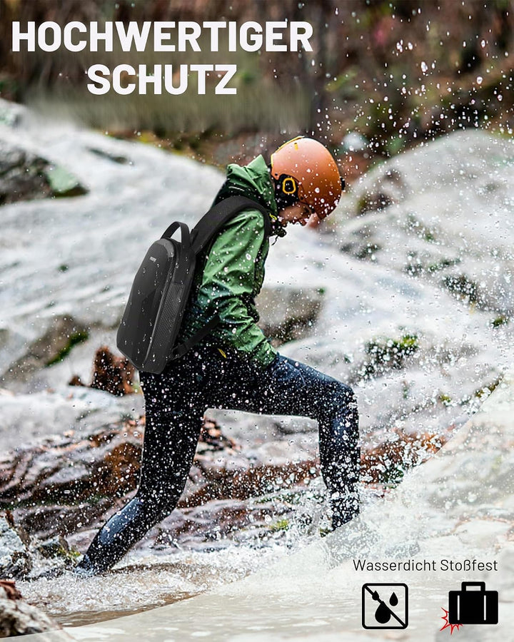 Mini 4 Pro Hülle, wasserdichte Hartschalen-Tragetasche, tragbare Reise-Drohnen-Schultertasche, Rucks